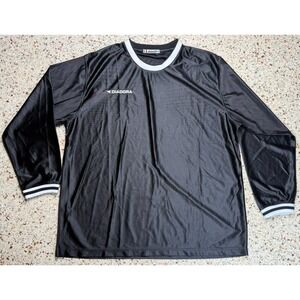 Diadora Vtg Men's Embroidered Long Sleeve Performance Pullover Shirt Size XL